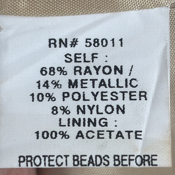 David Meister Womens Gold Metallic Embellished Ruffle Strapless Dress Size 6 - Picture 7 of 8